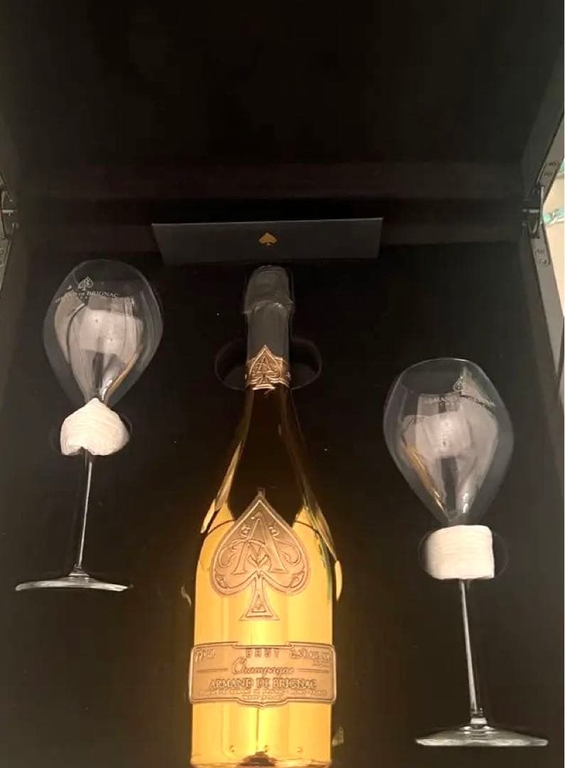 アルマンド　ドゥ　フルート　ゴールド　グラスセット専用袋つき