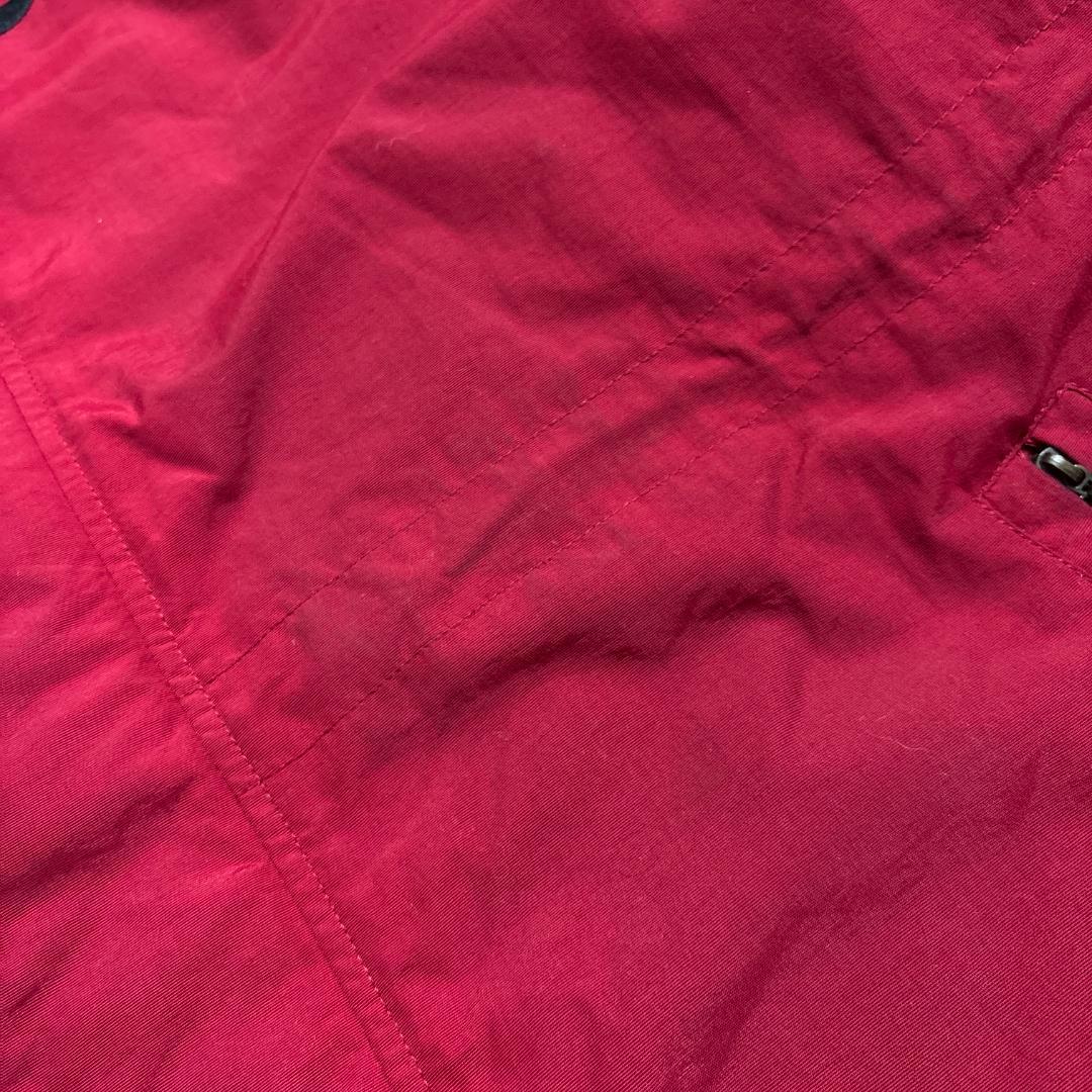 90s NIKE ベンチコート ロング 赤 黒 スオッシュ M 中綿 古着