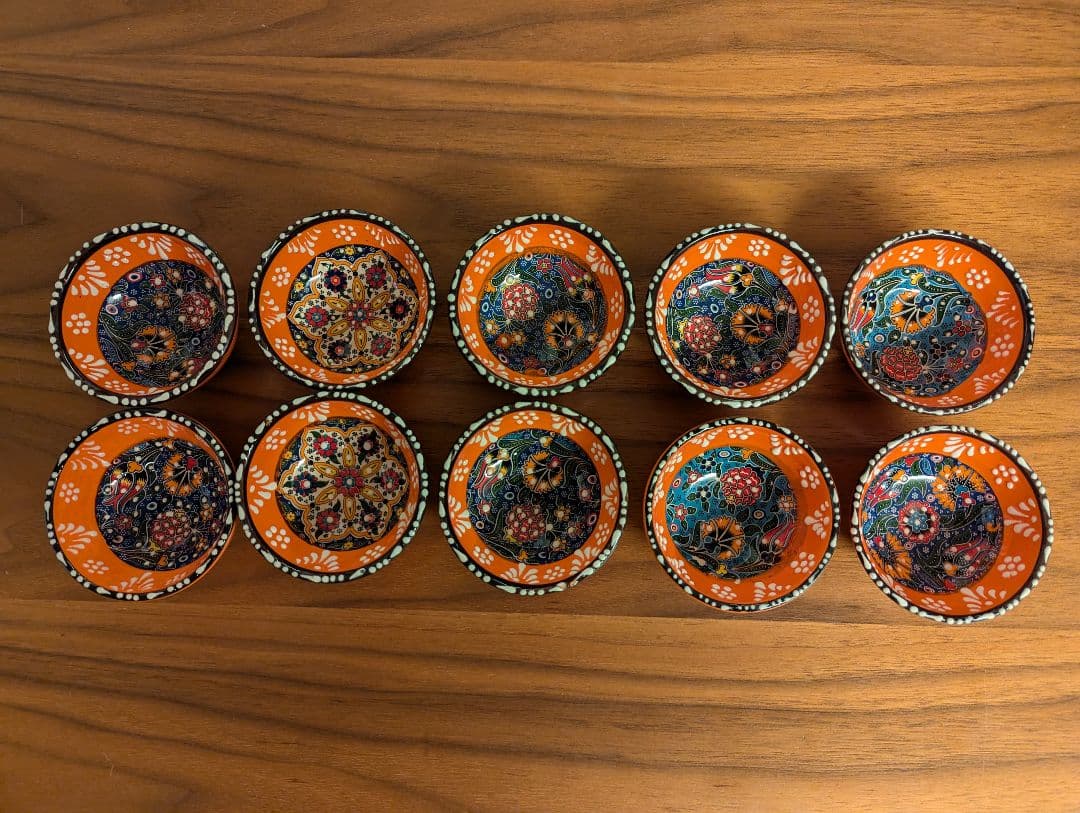 キュタフヤ小皿　小物入れ　陶器　トルコ製　伝統工芸品　10個セット