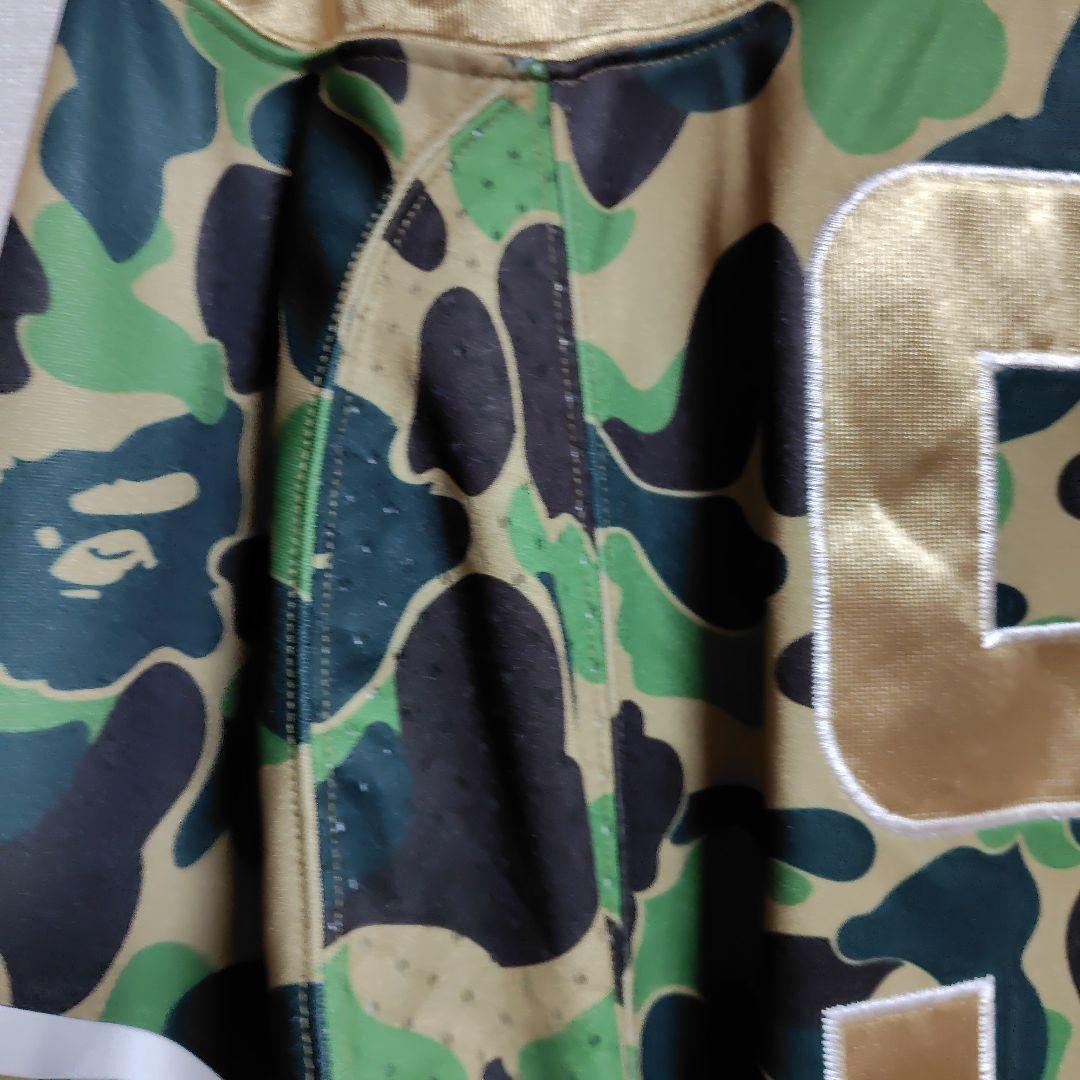 アベイシングエイプ✕adidasコラボ 迷彩柄 アメリカンフットボールシャツ