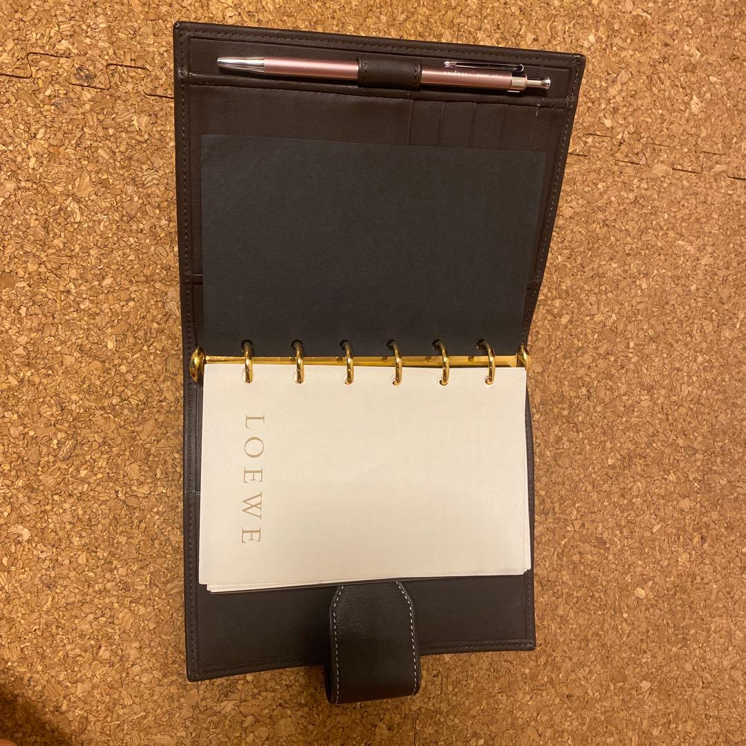 LOEWE ミニ6サイズ メモ帳 ベージュ/ネイビー