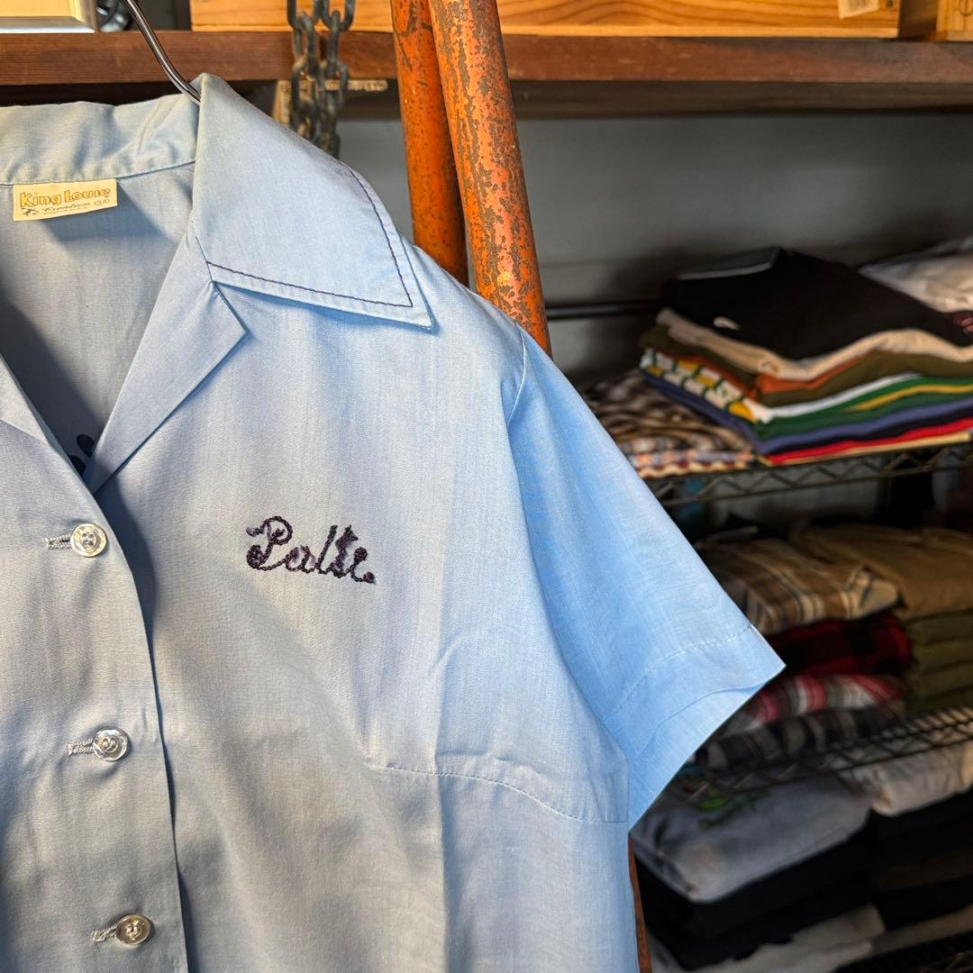 70s ビンテージの半シャツ King Louie キングルイ ボーリングシャツ