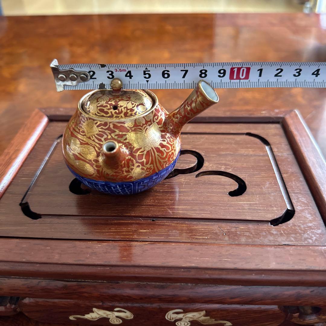 大日本永楽造　古美術　赤絵金襴手　染付急須　骨董品