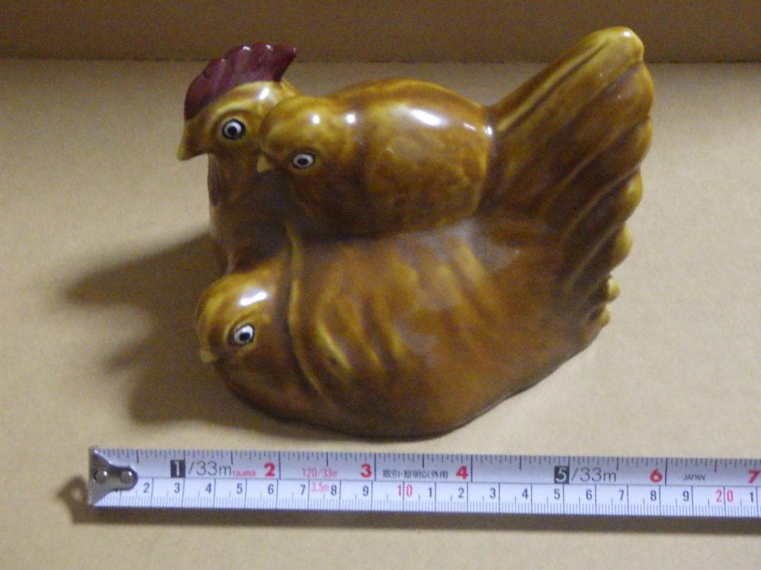 新品 浅倉五十吉 九谷焼 慈愛 干支 酉 鶏 共箱 陶製置物 フィギュリン