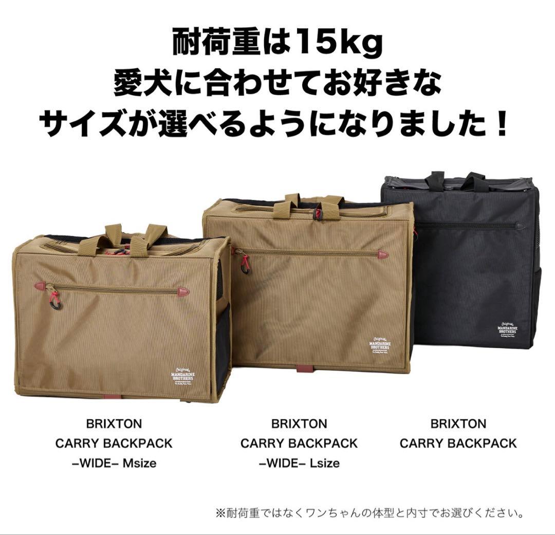 ブリクストンキャリーバックパック ワイド リニューアル　ブラック　M