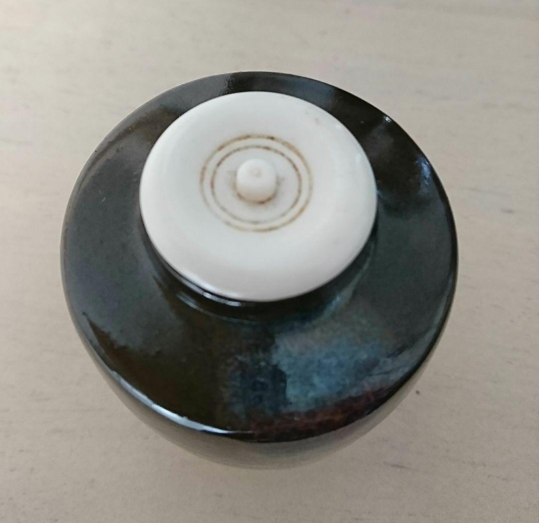 【肩衝茶入】茶道具 仕覆 御稽古物 濃茶点前 濃茶器 膳所焼 金襴 陶器 壺