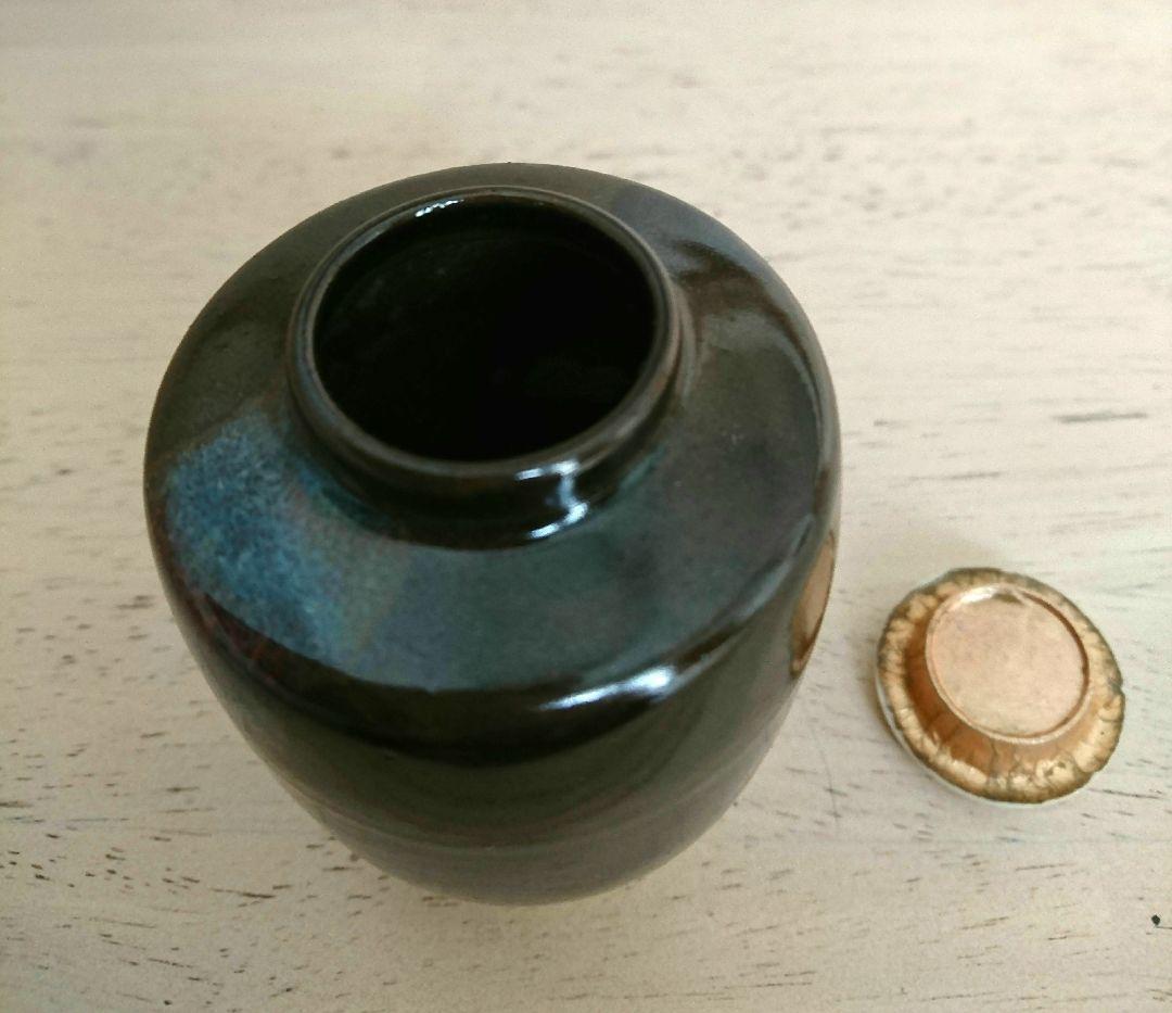 【肩衝茶入】茶道具 仕覆 御稽古物 濃茶点前 濃茶器 膳所焼 金襴 陶器 壺