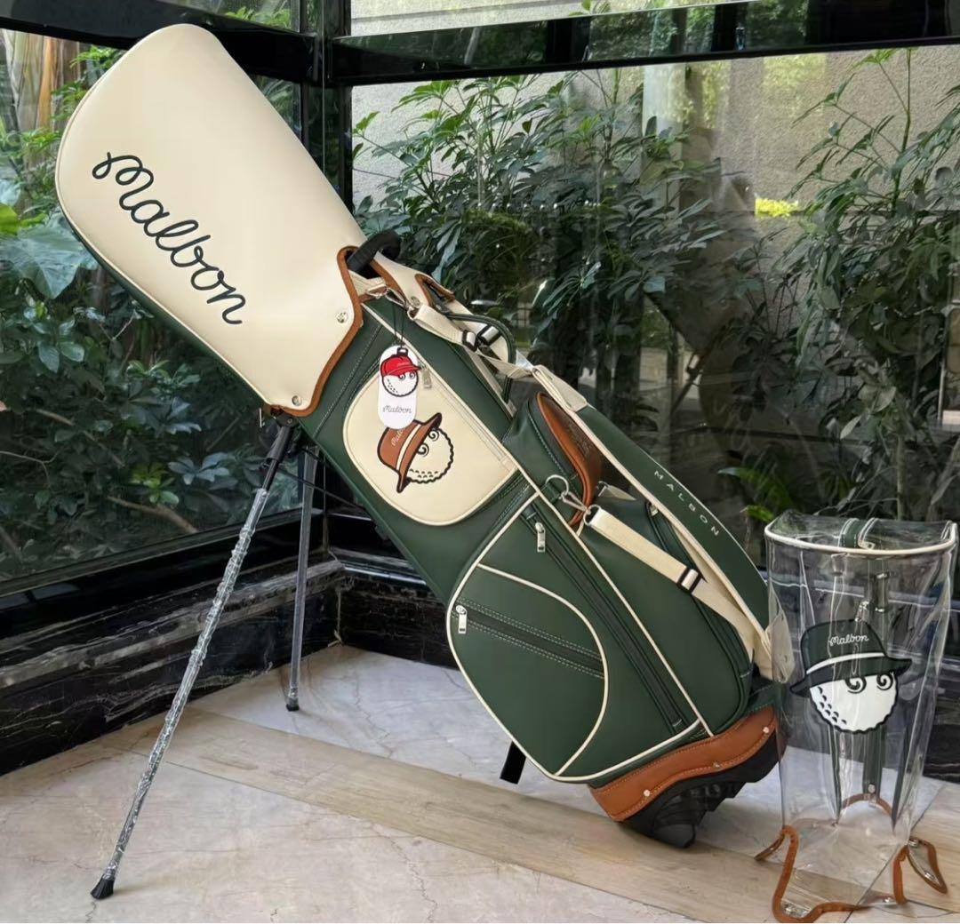 Malbon マルボンゴルフ キャディバッグ ボールバッグ スタンド式 グリーン
