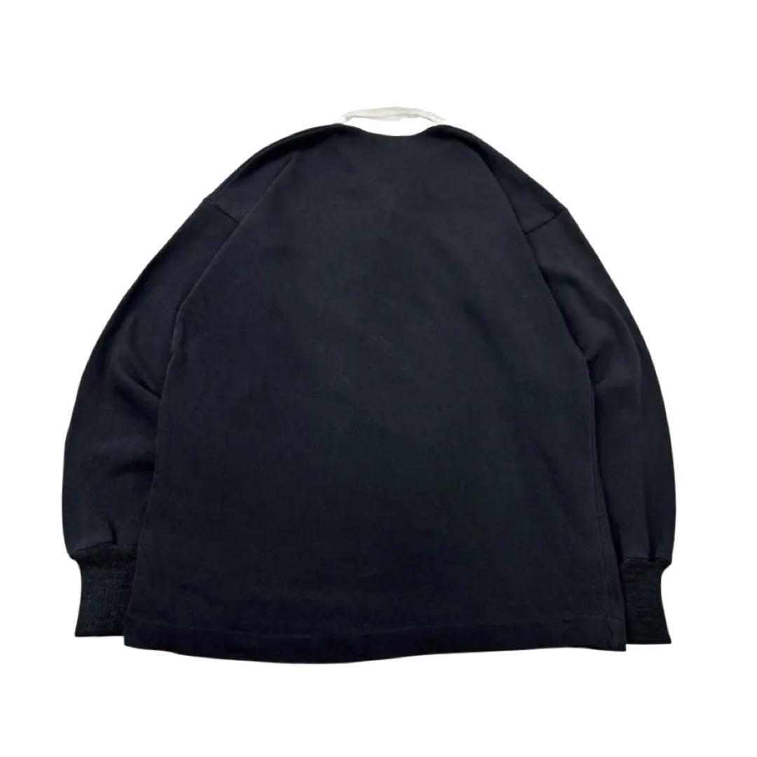 Canterbury ラガーシャツ ロゴ刺繍 黒