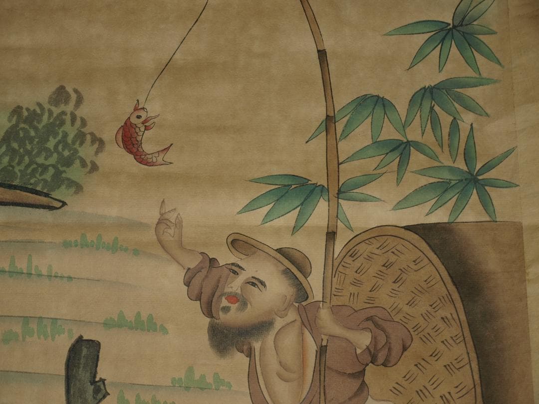 整理品　中国唐時代の掛軸　激安骨董品　肉筆保証　 BD128A1-1