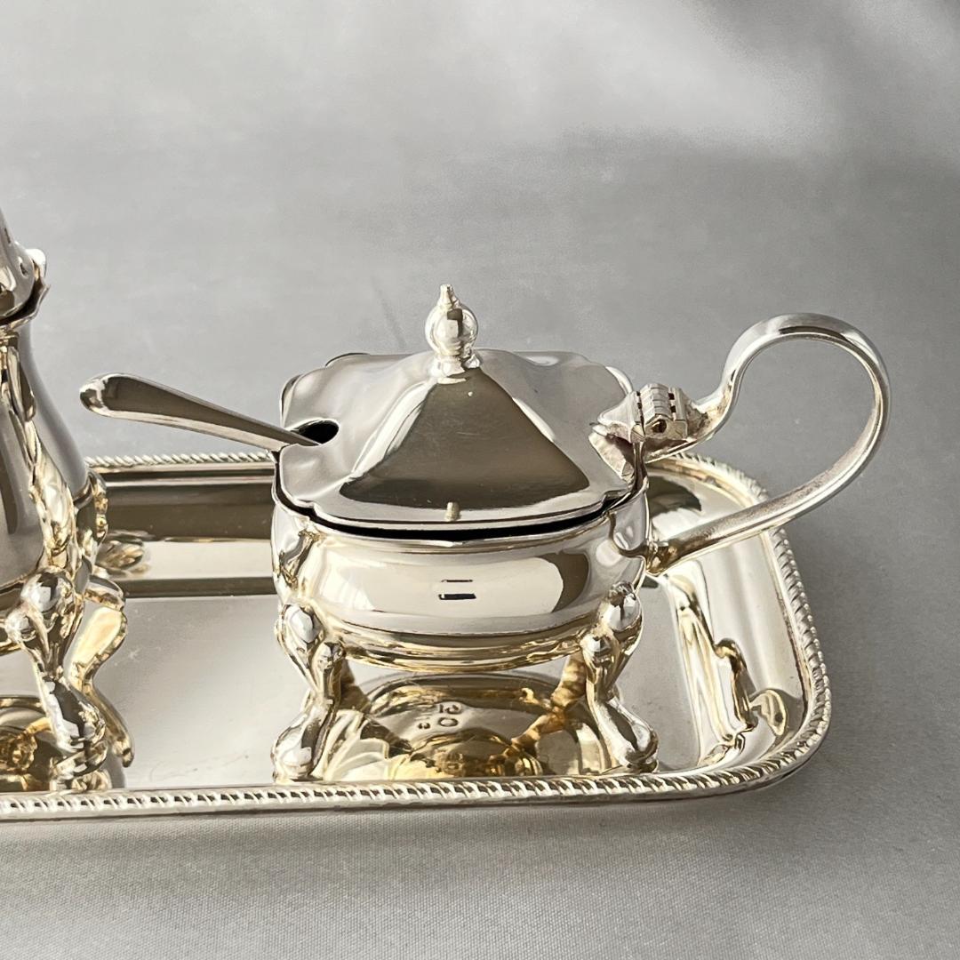 【英国】コンディメントセット【シルバープレート】バチェラー