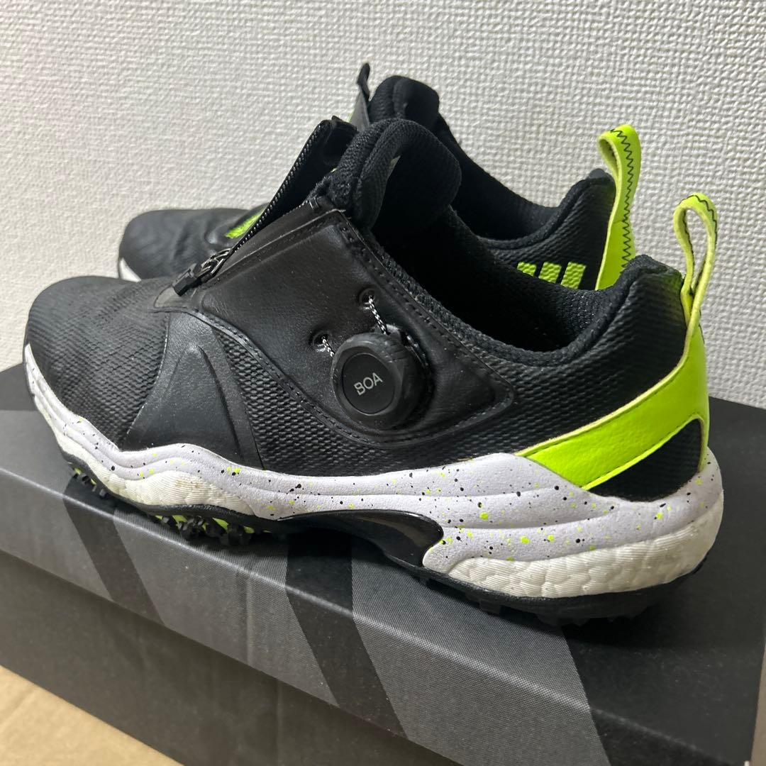 adidas BOAシステム ゴルフシューズ ブラック/イエロー