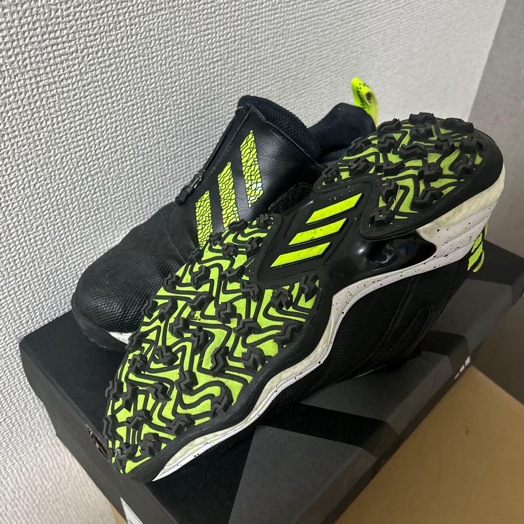 adidas BOAシステム ゴルフシューズ ブラック/イエロー