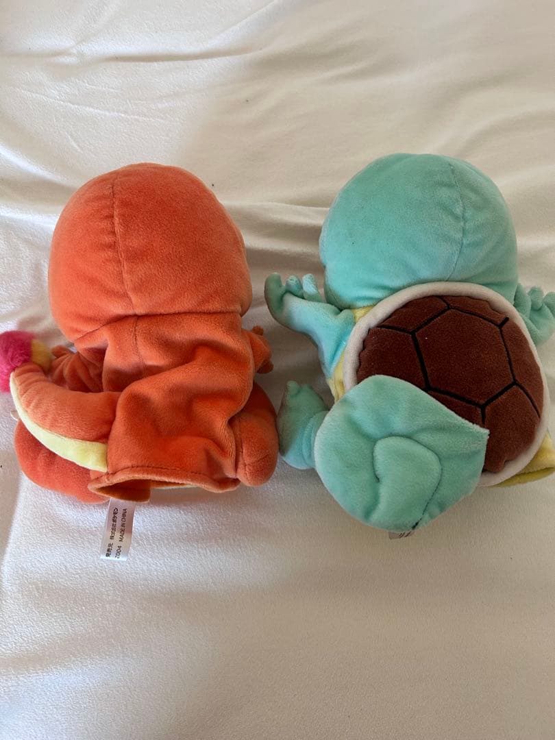 ポケモンセンター パクパクパペット ヒトカゲ　ゼニガメぬいぐるみ 2004年