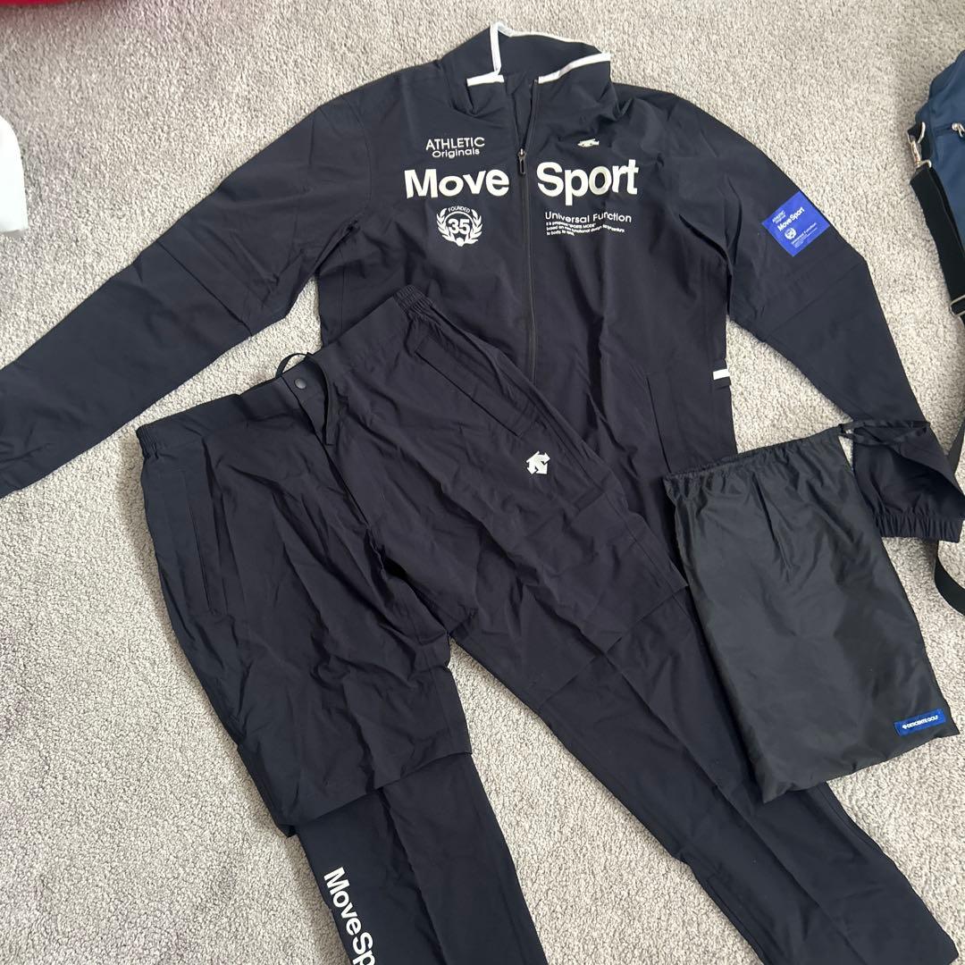 【新品未使用】Move Sport レインウェア L ブラック 収納袋付き