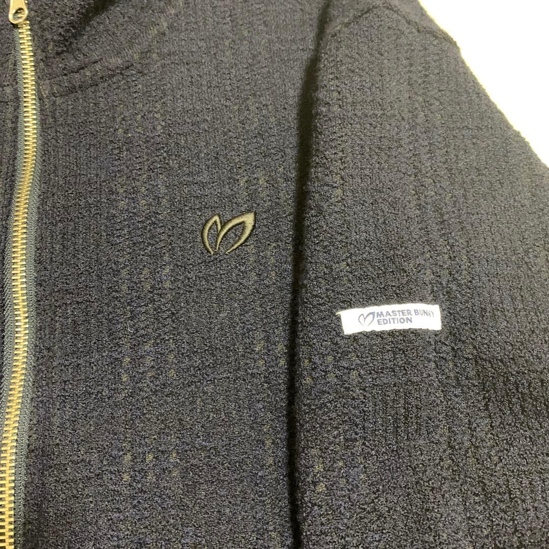 美品、マスターバニー、サイズ６　ネイビーニットブルゾン／ジャケット