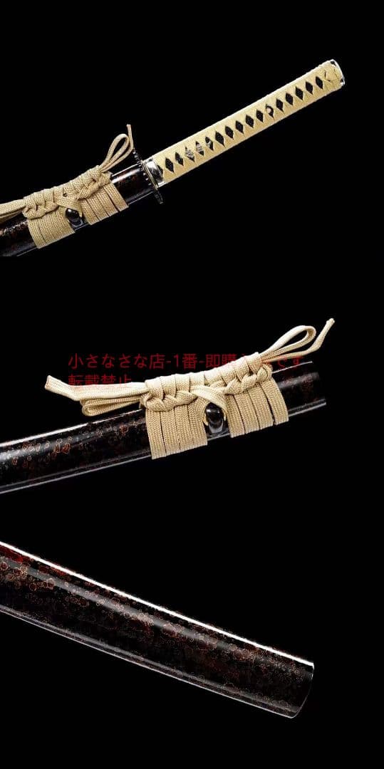 模様鋼小烏丸『滴金鞘小烏丸』古兵器 武具　刀装具　日本刀　模造刀 居合刀