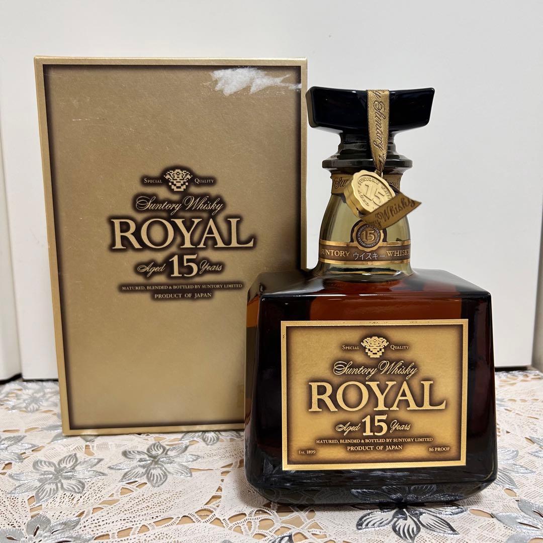 【未開封】サントリー　ローヤル15年　ゴールドラベル 箱あり