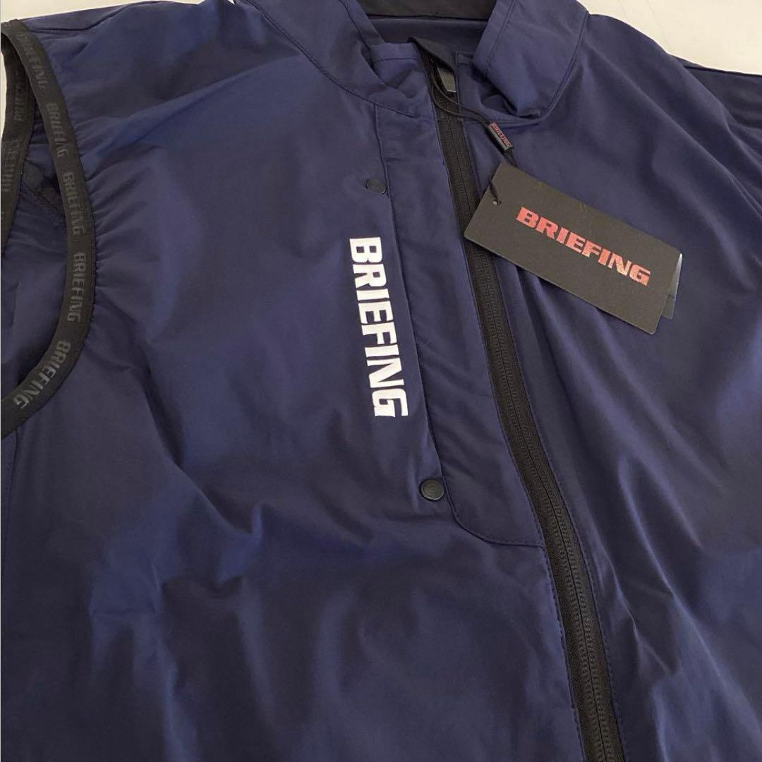 新品　BRIEFING POCKETABLE WIND VEST ネイビーM