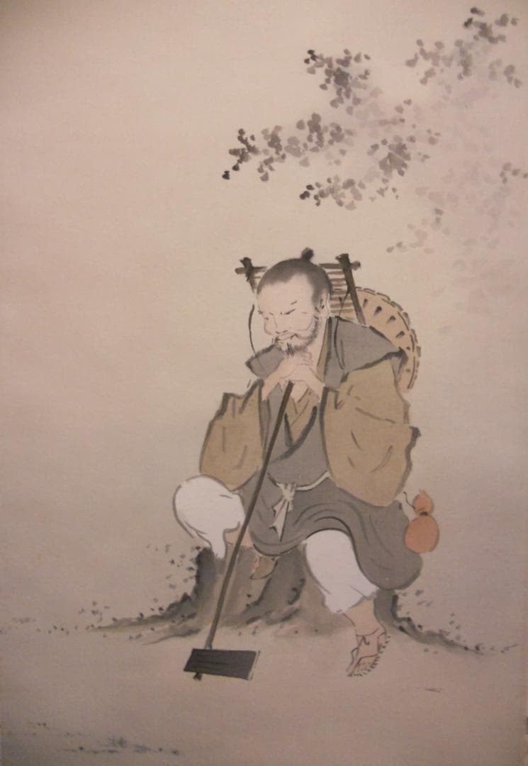 掛け軸 小出陽祐 『 漁想問答之図 』 二幅対 絹本 希少 茶道具 掛軸 美品