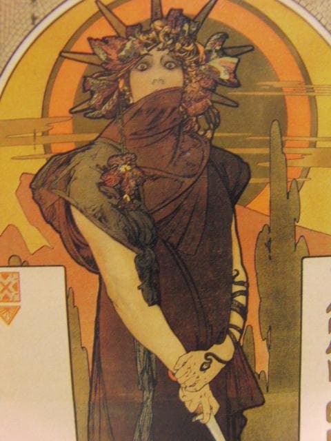 アルフォンス・ミュシャ、〈メディア〉のポスター、希少な画集より