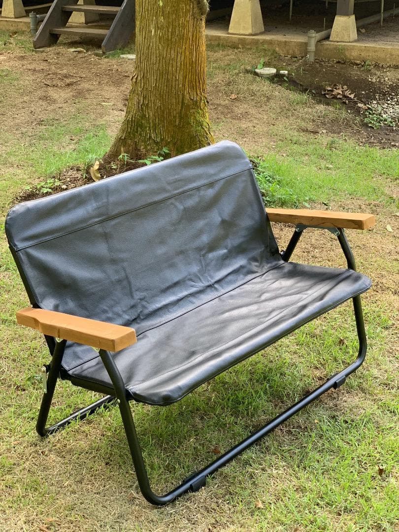 【超レア・新品】本革＆天然木　鹿ベンチカスタムカバーセット　完全フルレザー