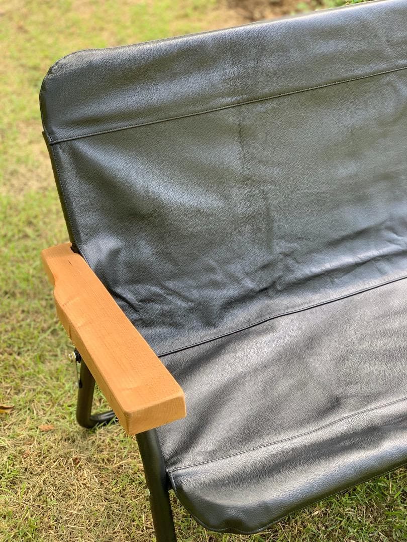 【超レア・新品】本革＆天然木　鹿ベンチカスタムカバーセット　完全フルレザー