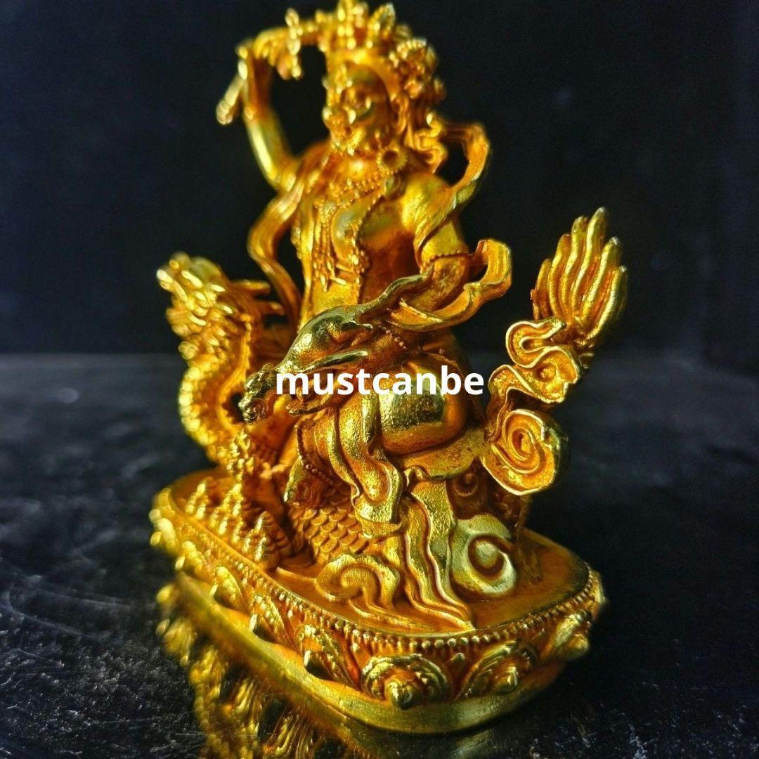 密教仏像 白財神像 車載神像 銅製 置物