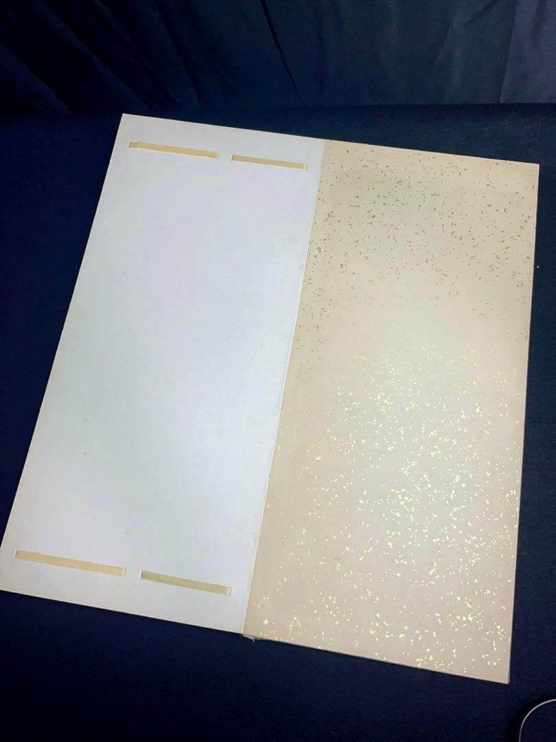 和紙 金箔 短冊 短冊帖 古筆手鑑 古裂装幀美術品　山水画 人物画 水墨画 古布
