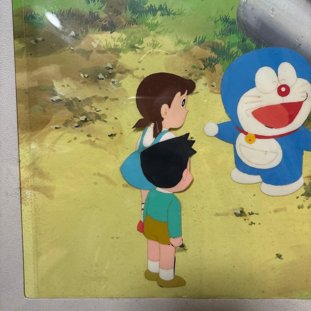 セル画 ドラえもん 直筆背景付き