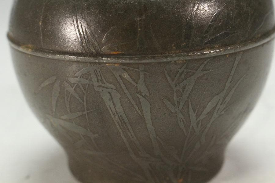 茶道具 古錫 煎茶 茶入 茶壷 四件 まとめて(K-YC470)