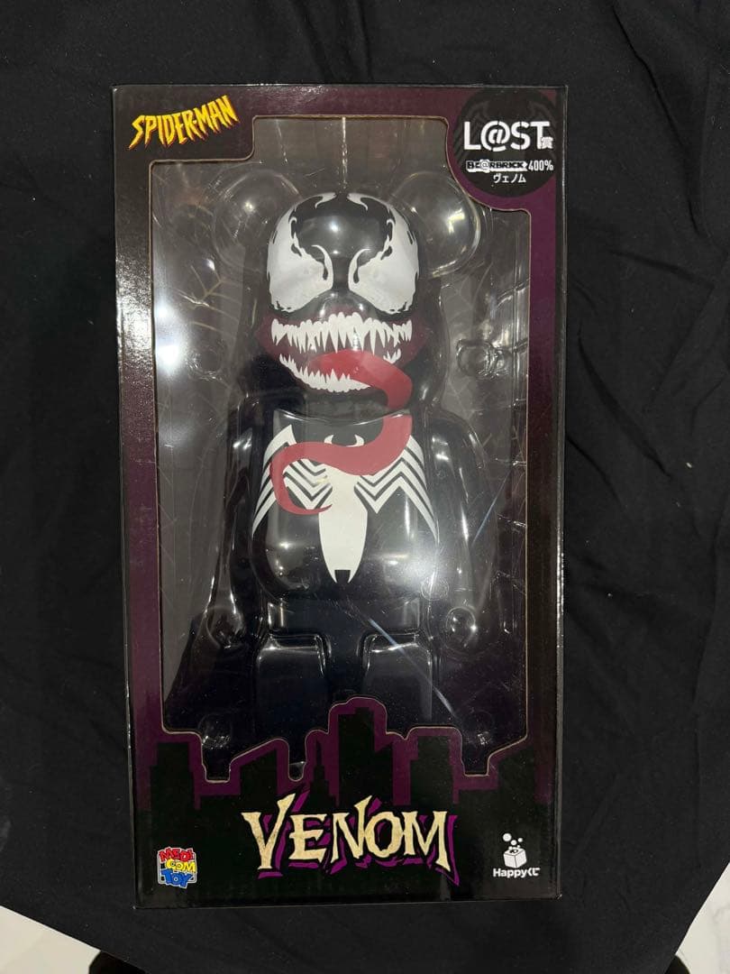 スパイダーマン VENOM ベアブリック 400% ハッピーくじ marvel