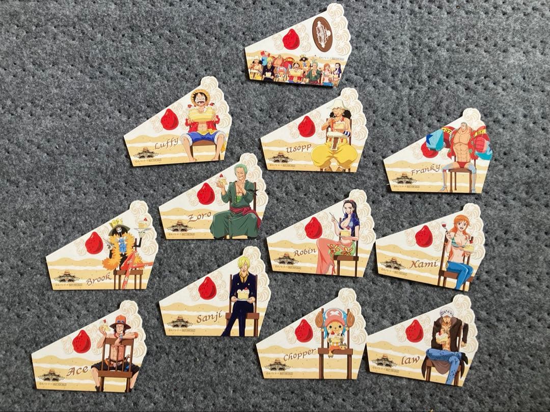 ワンピース 麦わらストア フェア特典　ホールケーキしおり フルコンプ