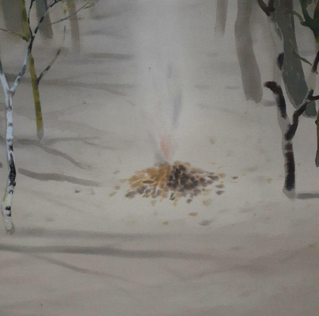 掛け軸/曉/たき火