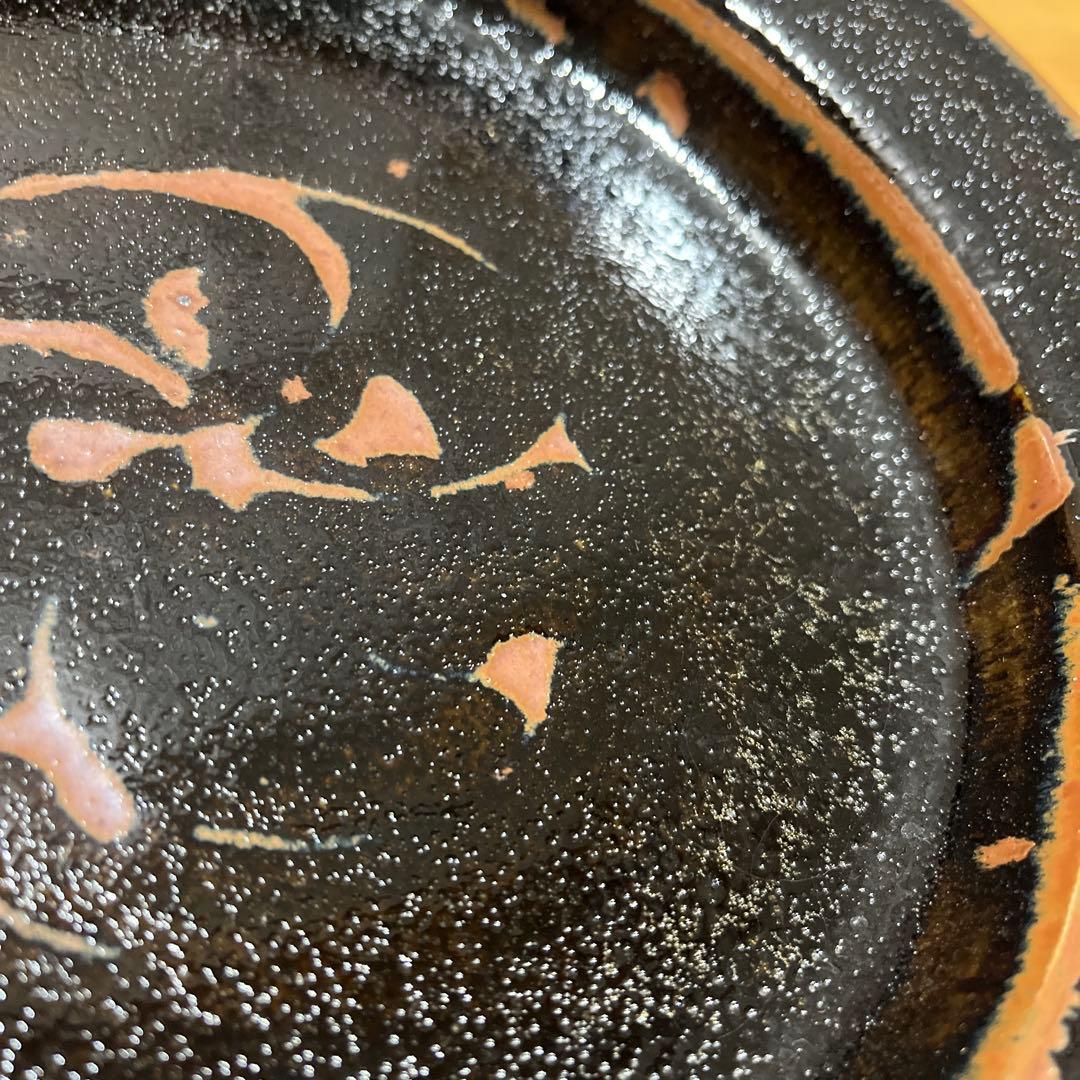 新品未使用　美濃焼　加藤賢司　抜絵天目　中皿　28,000円