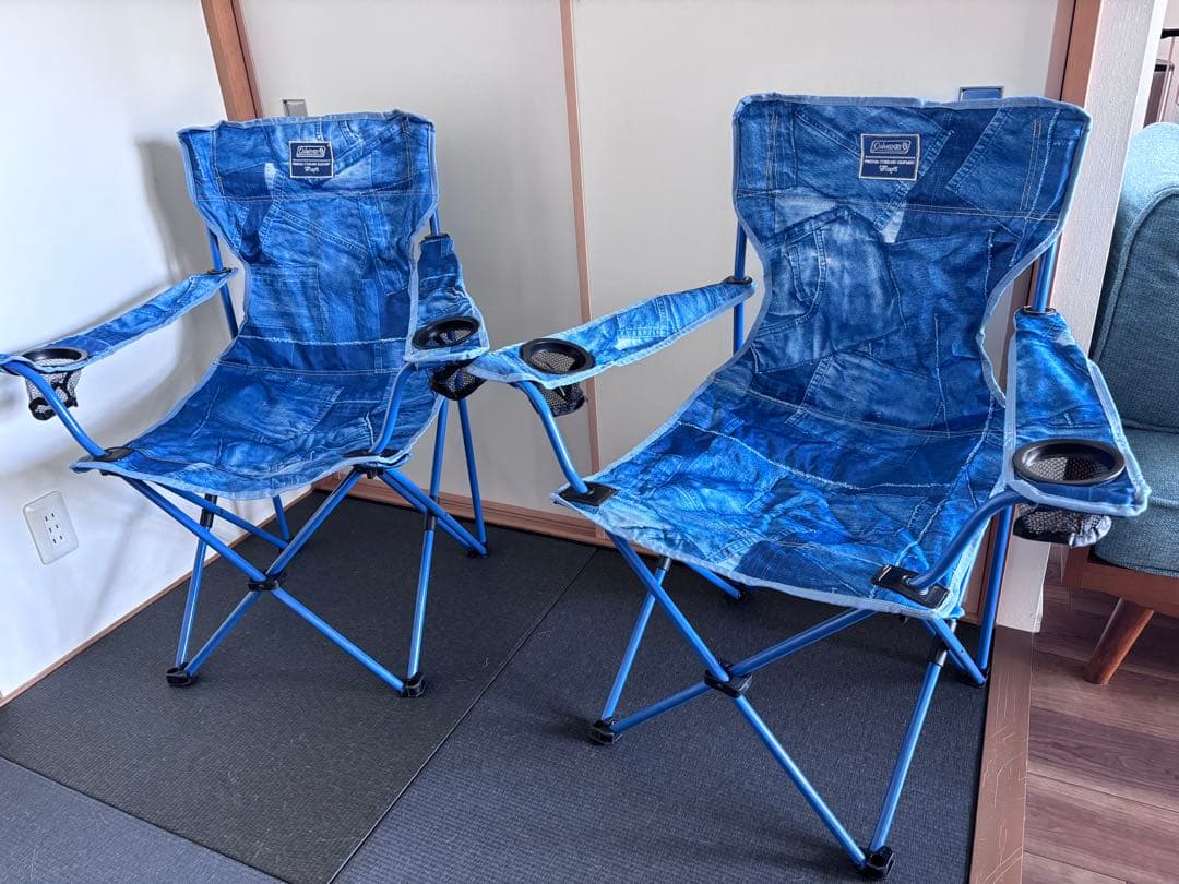 コールマン　チェア　インディゴ　二脚