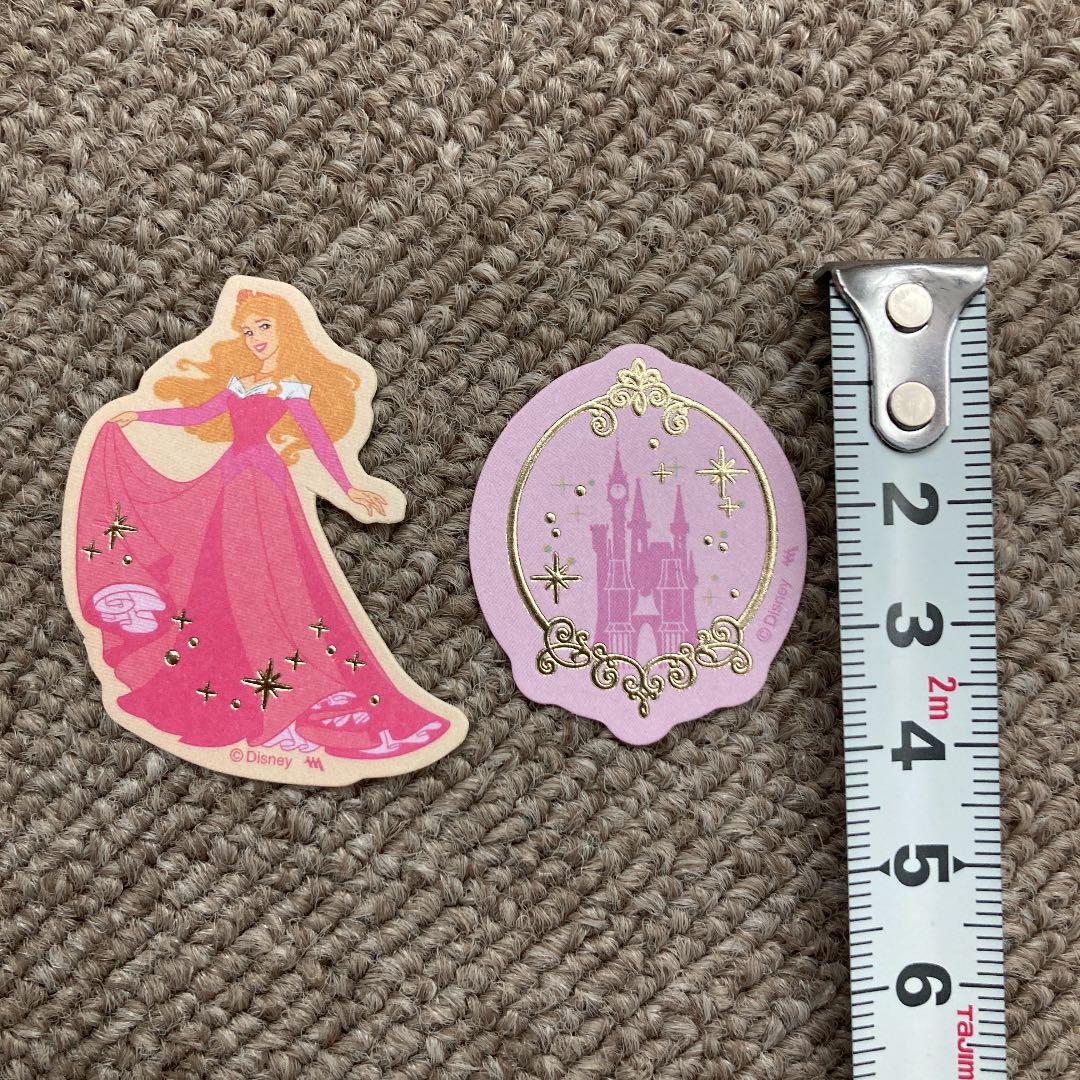 確認用♫プリンセス フレークシール 40枚 オーロラ姫 ゴールド ステッカー