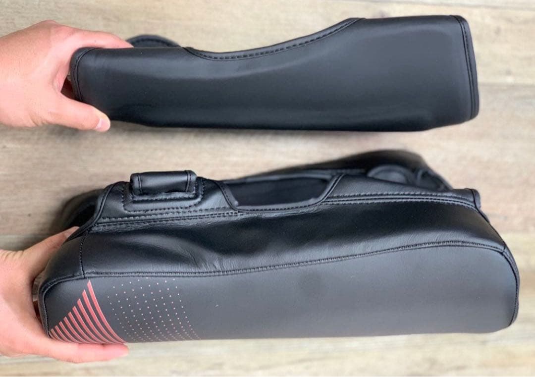 カーフキックミット ダブル　【本革】左右利用できます