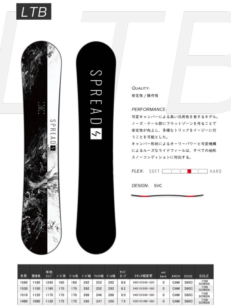 スノーボード SPREAD LTB 21-22 151cm