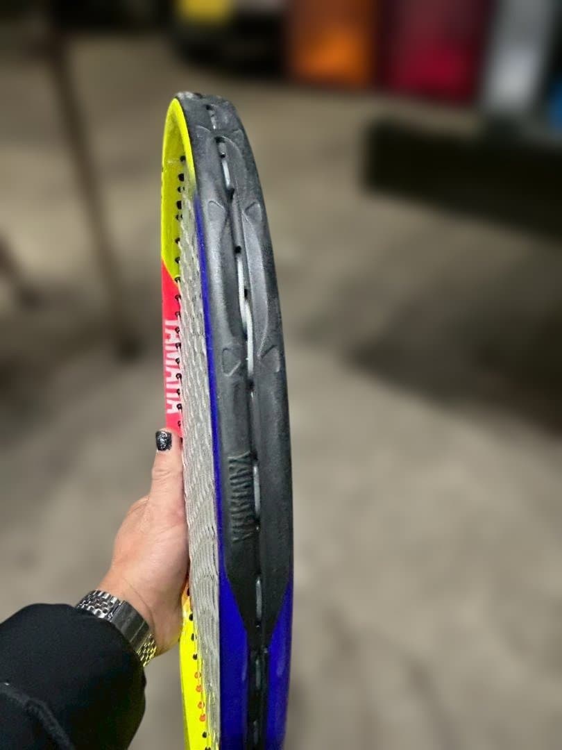 売切り レア品 蛍光黄緑？黄色？　YAMAHA EX-110 硬式テニスラケット