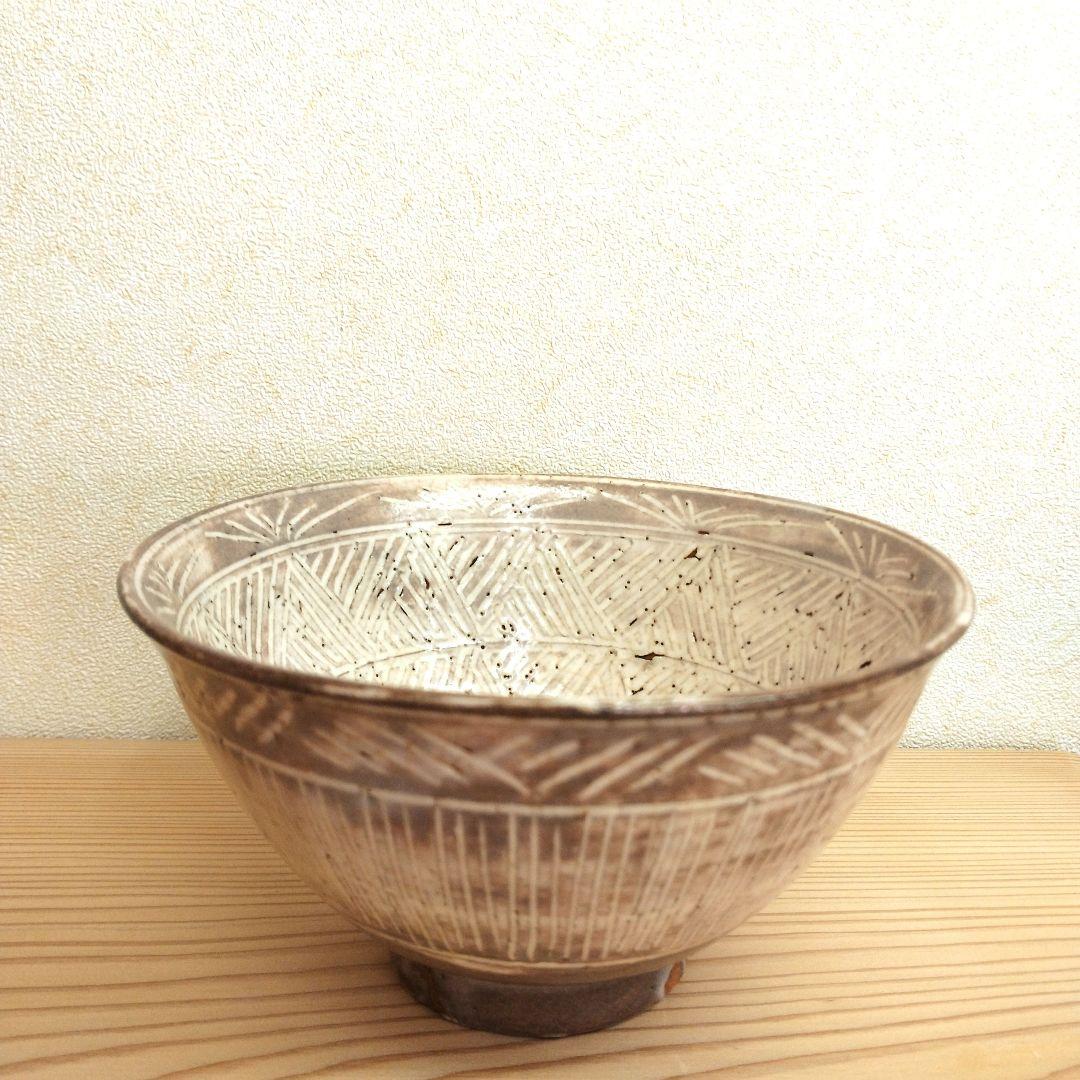 茶道具　期間限定大特価　三島写茶碗(松古窯　佐久間勝山)鵬雲斎大宗匠御書付