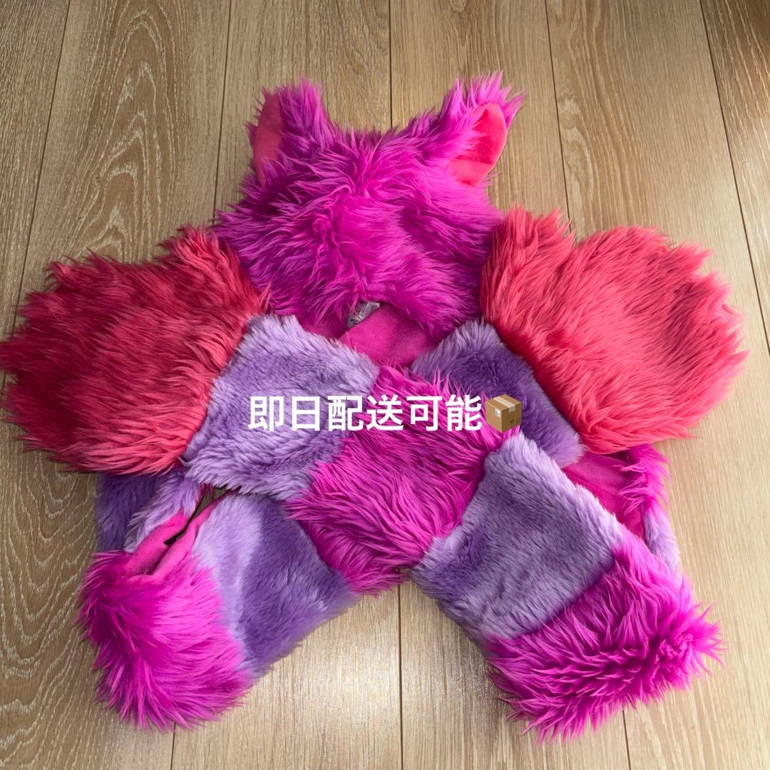 ディズニー　ファンキャップ　チェシャ猫　帽子 マフラー 手袋