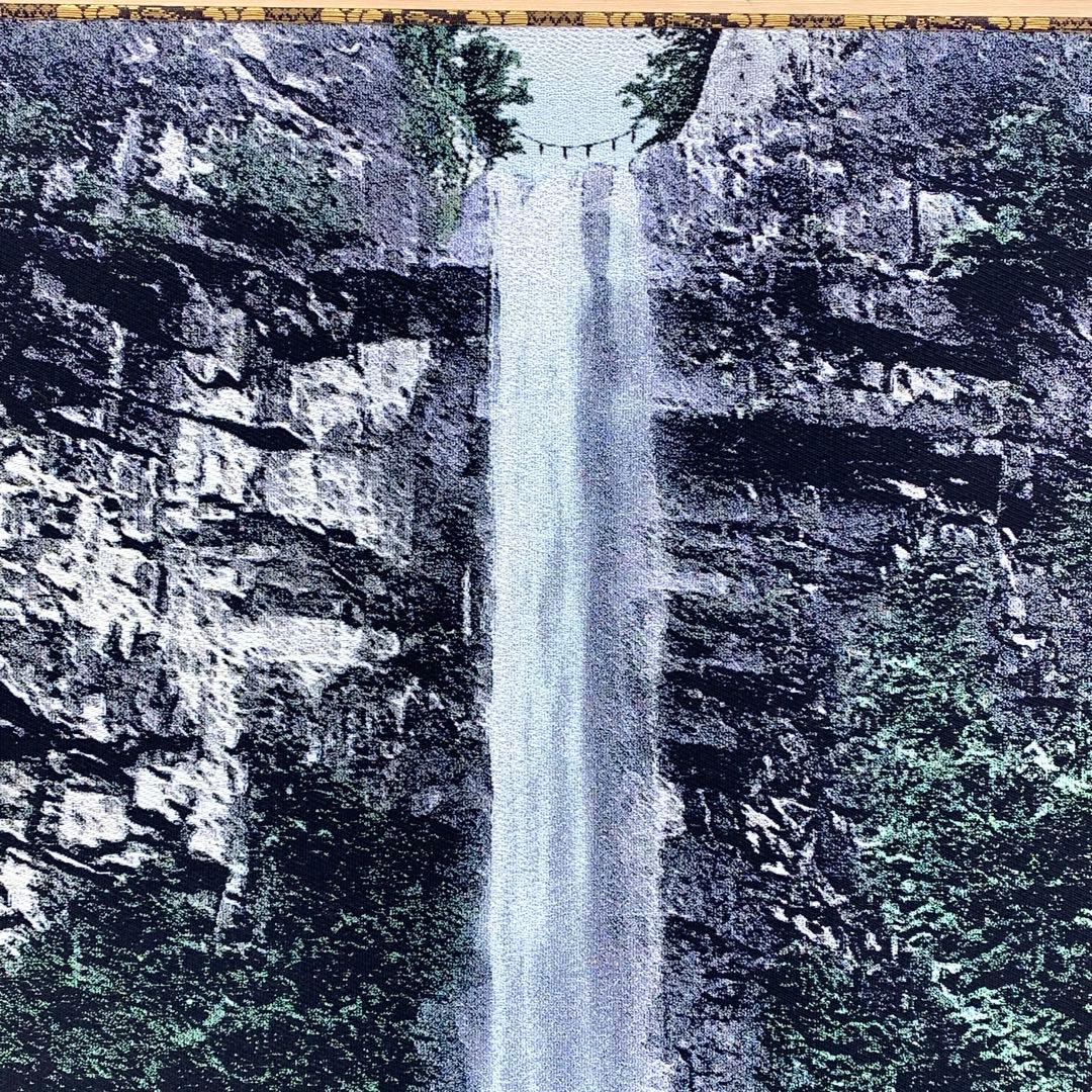 掛軸 那智の滝観音出現御軸 青岸渡寺 織絵 木箱 太巻 A-19