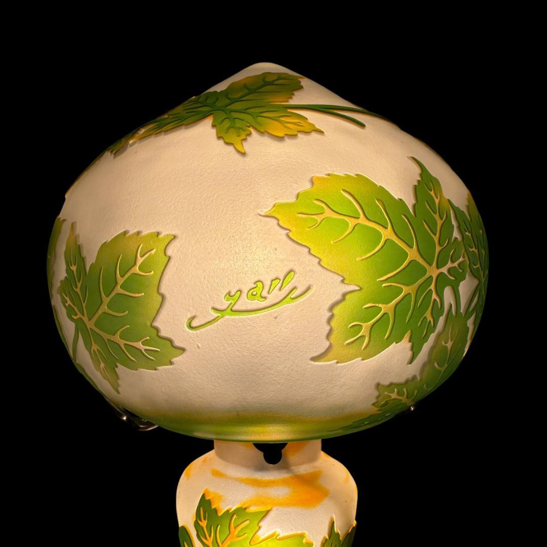 高さ37㎝【希少】エミールガレ風　レプリカ　ランプ　卓上照明