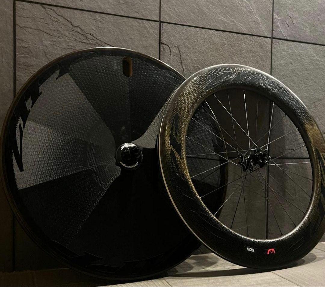 ディスクホイール前後セットZIPP 808/ZIPP SUPER9 リムブレーキ