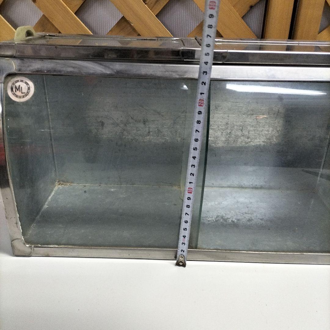 レトロ 駄菓子屋さんの駄菓子入れステンレススチール ガラスケース