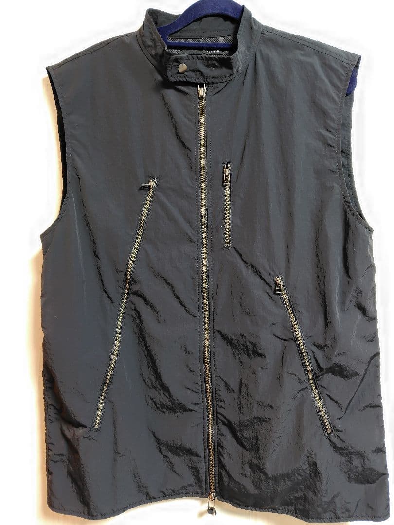 charbon LIMONTA NYLON RIDERS VEST ブラック L