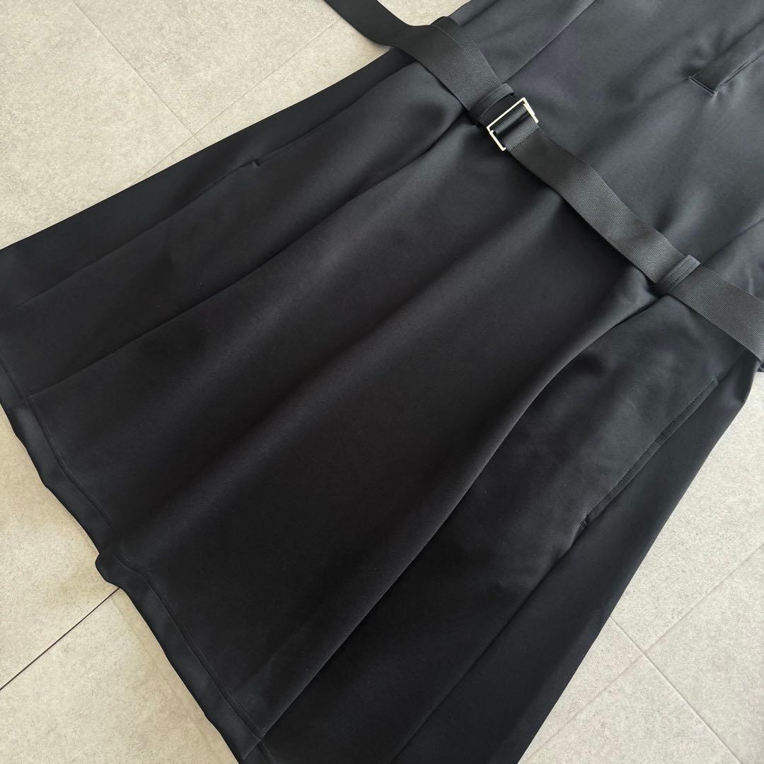 タグ付き　ムータマリンゴルフ　ワンピース　半袖　ロゴプリント　ベルト　黒　フレア