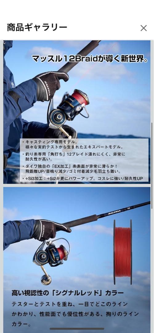クロマグロに是非　Daiwa Saltiga 12号 EX PEライン 300m