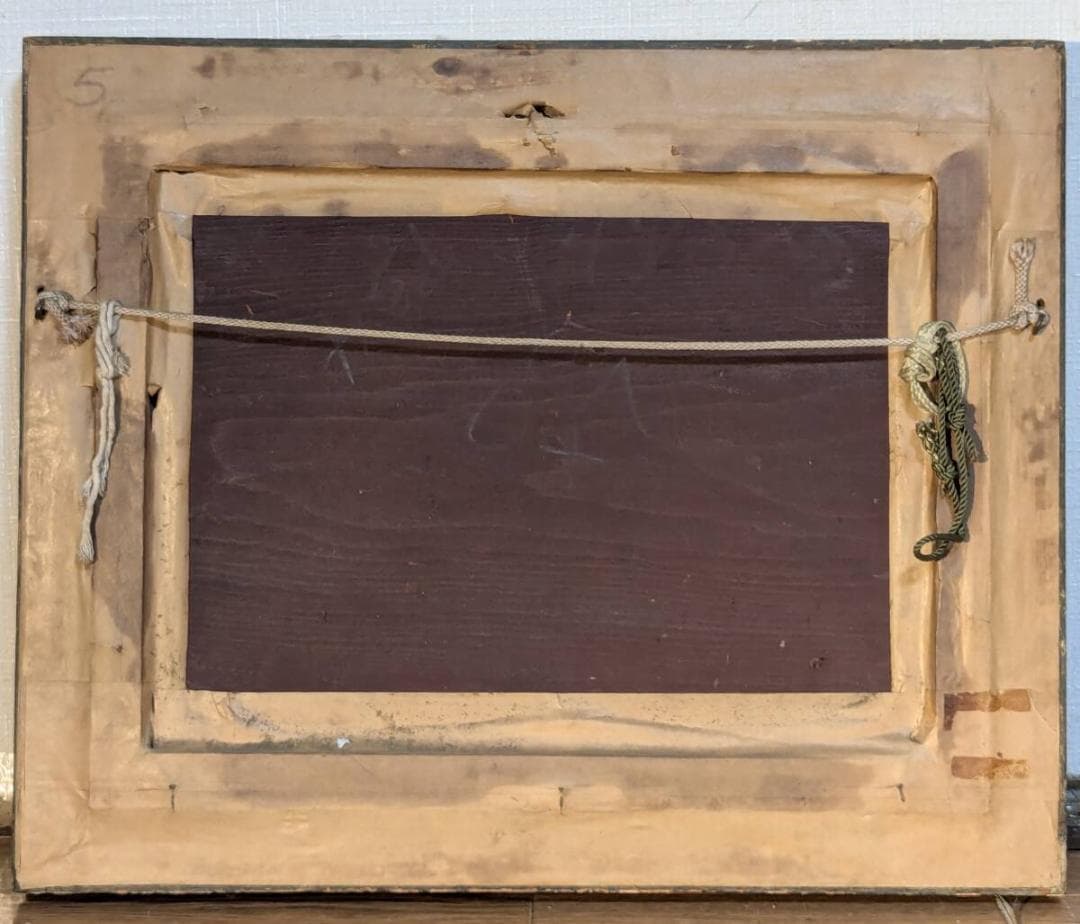 【真作】絵画　油彩　水車小屋と渓流　古典ヨーロッパ風景画　クラシック　X173